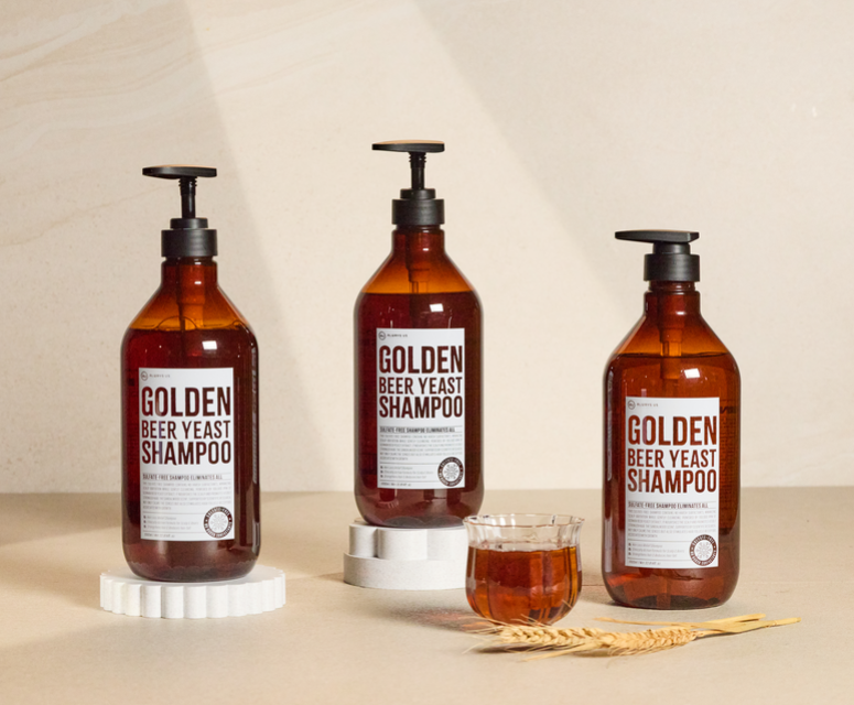 FLISIA Golden Beer Yeast Anti-Hair Loss Shampoo 1000ml x2 | Floral Perfume