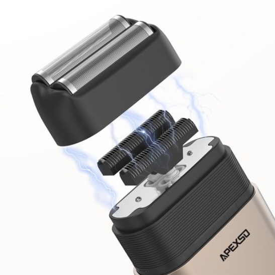 APEXSO Mini Electric Shaver for Men – IPX6 Waterproof Portable Foil Shaver, USB-C Charging, LED Display