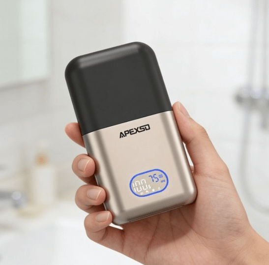 APEXSO Mini Electric Shaver for Men – IPX6 Waterproof Portable Foil Shaver, USB-C Charging, LED Display - Kimmart
