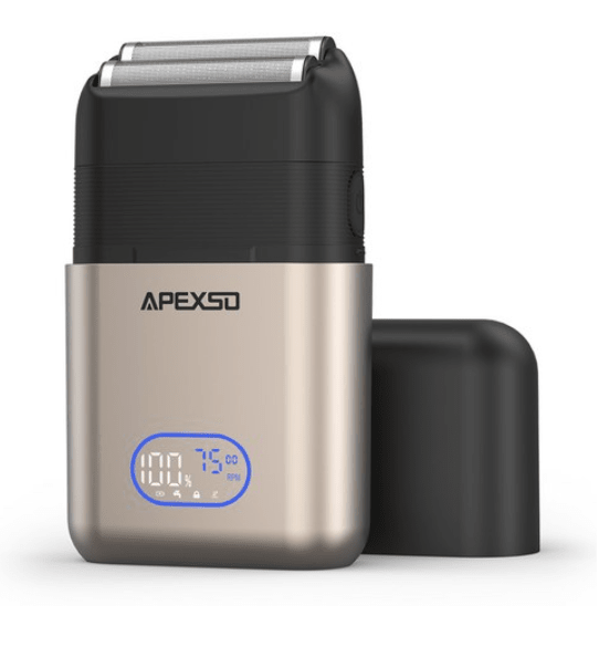 APEXSO Mini Electric Shaver for Men – IPX6 Waterproof Portable Foil Shaver, USB-C Charging, LED Display - Kimmart