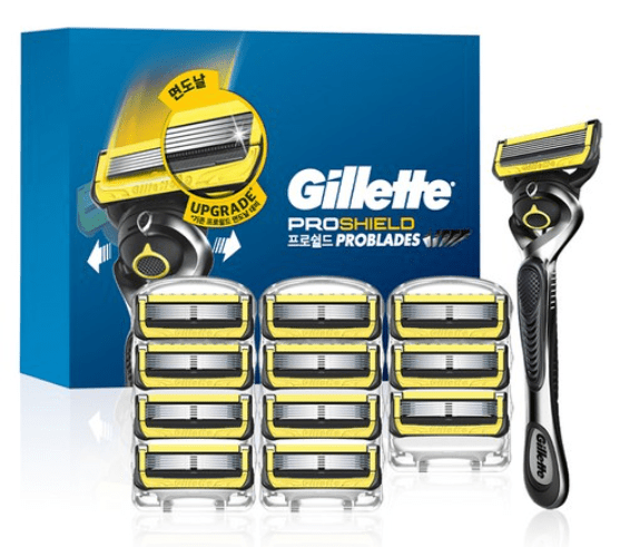 Gillette ProShield Men's Razor Set – Handle + 12 ProBlade Cartridges - Kimmart