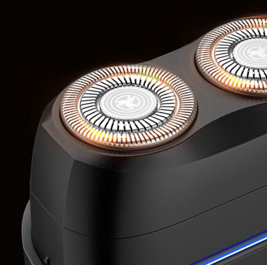 Mini Electric Shaver for Men – Dual Rotary Head, LED Display, USB Rechargeable | Travel Grooming - Kimmart