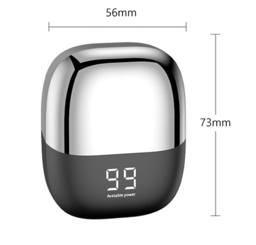 Mini Electric Shaver for Men – Dual Rotary Head, LED Display, USB Rechargeable | Travel Grooming - Kimmart