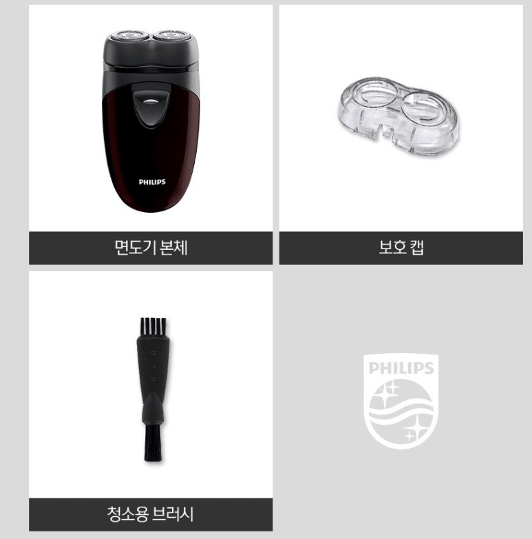 Philips PQ206/18 Portable Electric Shaver | CloseCut Dual Head for Men - 킴마트